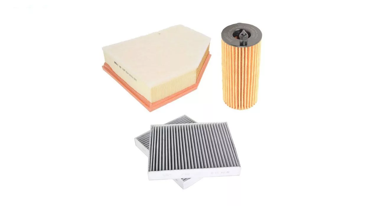 فیلتر روغن خودرو بی ام دبلیو مدل G12 مناسب برای بی ام دبلیو 730Li به همراه فیلتر هوا و فیلتر کابین