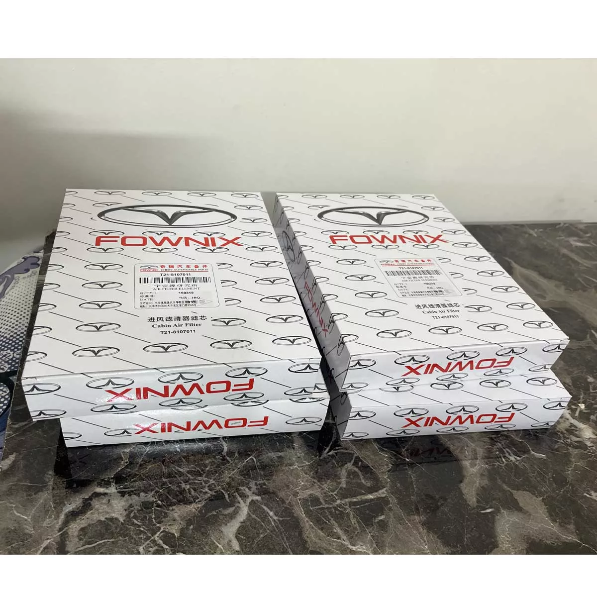 فیلتر کابین خودرو مدل T21 مناسب برای تیگو 5و7و8/فونیکسFX/ایکس 55 بسته 24 عددی