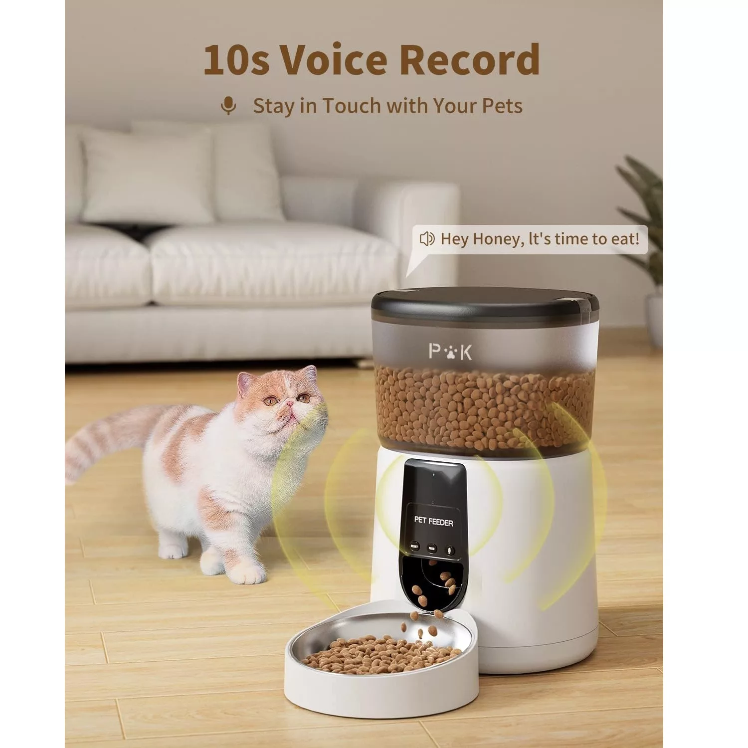 ظرف غذای اتوماتیک گربه و سگ پاپی کیت مدل ‎DU35L-WT