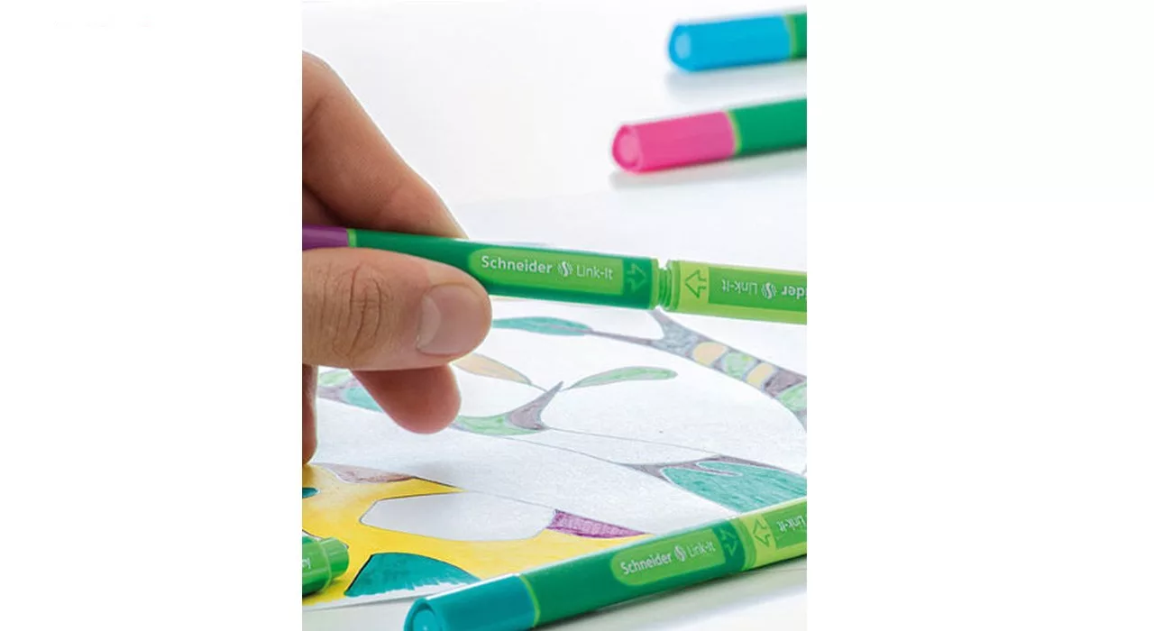 ماژیک رنگ آمیزی 8 رنگ اشنایدر مدل Link-It