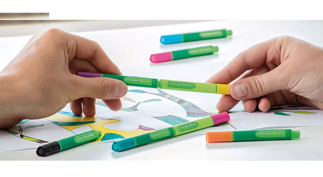ماژیک رنگ آمیزی 8 رنگ اشنایدر مدل Link-It