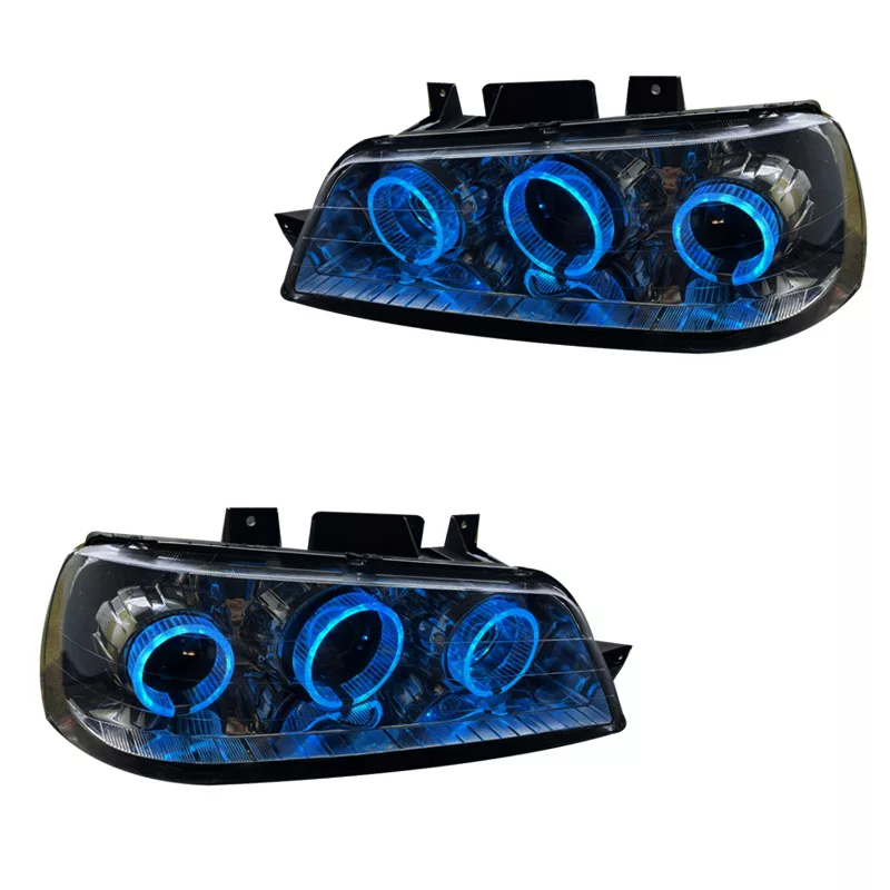 چراغ جلو خودرو گروه پژوهش صنعت مدرن مدل 3D-R3 فولکالر مناسب برای پژو 405 SLX بسته دو عددی