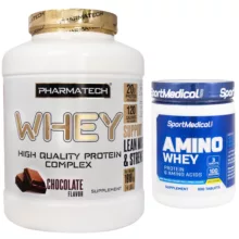 پروتئین وی فارماتک – 1818 گرم به همراه آمینو وی اسپرت مدیکال بسته 300 عددی