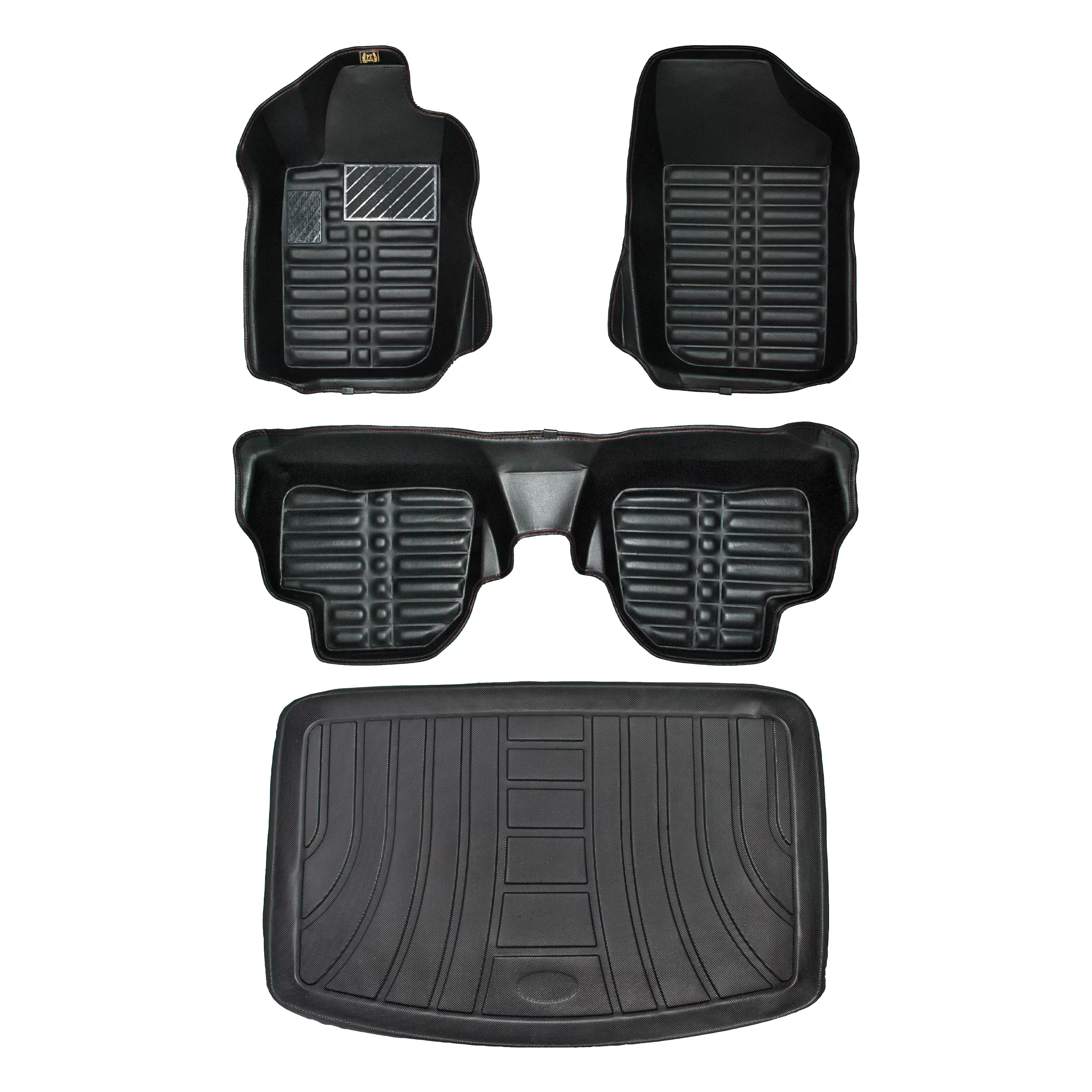 کفپوش پنج بعدی خودرو پانیذ مدل EVA مناسب برای  پژو 206 به همراه کفپوش صندوق