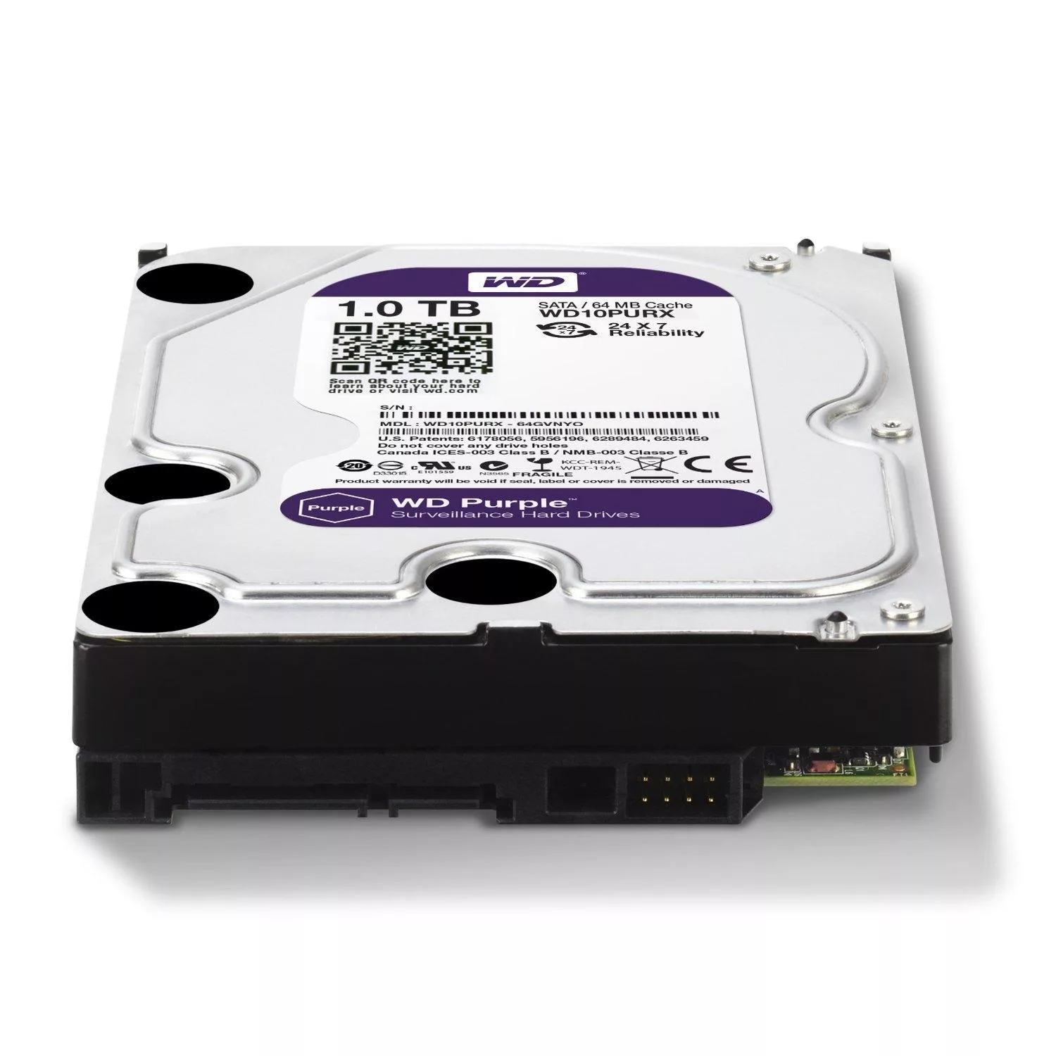 هارددیسک اینترنال وسترن دیجیتال مدل Purple WD10PURX ظرفیت 1 ترابایت