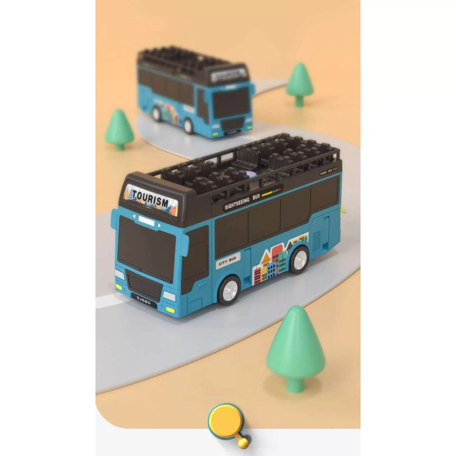 اسباب بازی ناب سل مدل اتوبوس موزیکال تبدیل شونده طرح فرمان دار