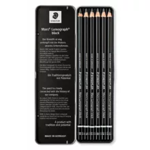 مداد طراحی استدلر مدل MARS LUMOGRAPH مجموعه 6 عددی