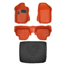 کفپوش پنج بعدی خودرو پانیذ مدل EVA مناسب برای رانا پلاس به همراه کفپوش صندوق