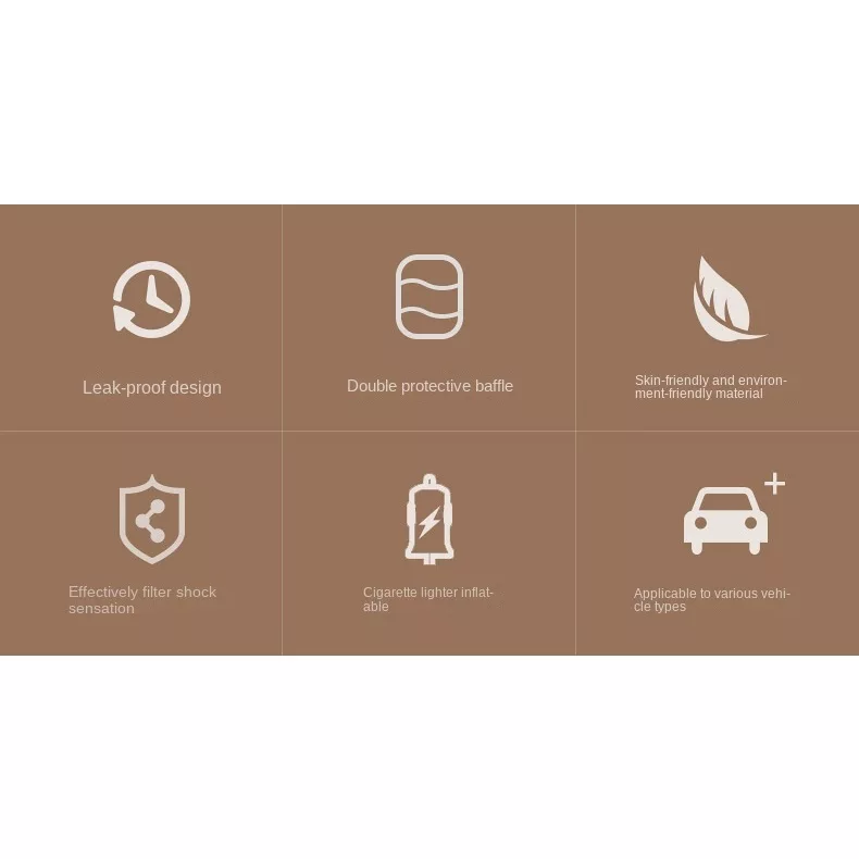 تشک بادی صندلی عقب خودرو مدل 6in1 مجموعه 6 عددی