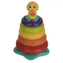 بازی آموزشی هولی تویز مدل Stacking Rainbow Duck