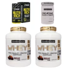 پروتئین وی فارماتک – 1818 گرم بسته 2 عددی به همراه کراتین مونوهیدرات فارماتک – 300 گرم به همراه مولتی ویتامین فارماتک- بسته 60 عددی