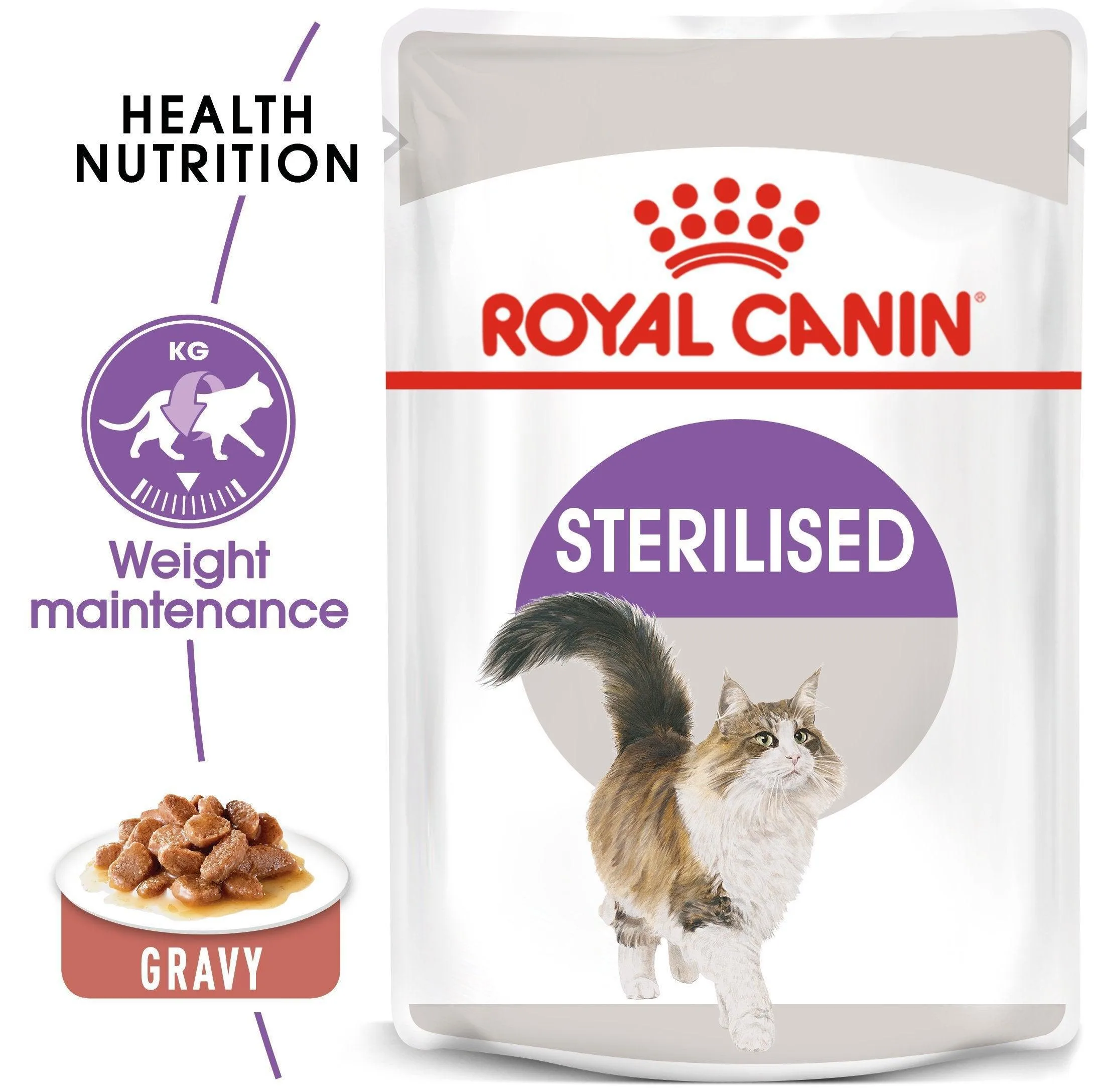 پوچ گربه بالغ رویال کنین مدل Sterilised وزن 1100 گرم