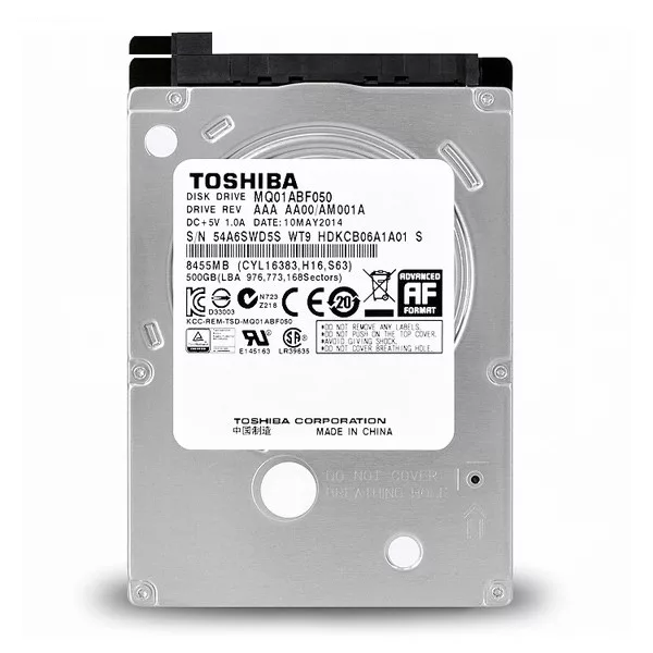 هارد دیسک اینترنال 2.5 اینچی توشیبا مدل MQ01ABF050 ظرفیت 500 گیگابایت