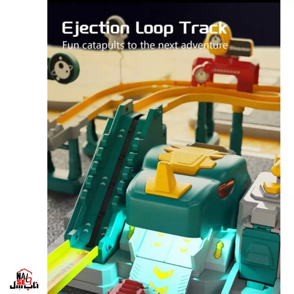 اسباب بازی ناب سل مدل پارکینگ طبقاتی دایناسور دودزا کد 92PCS RACE TRACK CARGARAGE PARKING