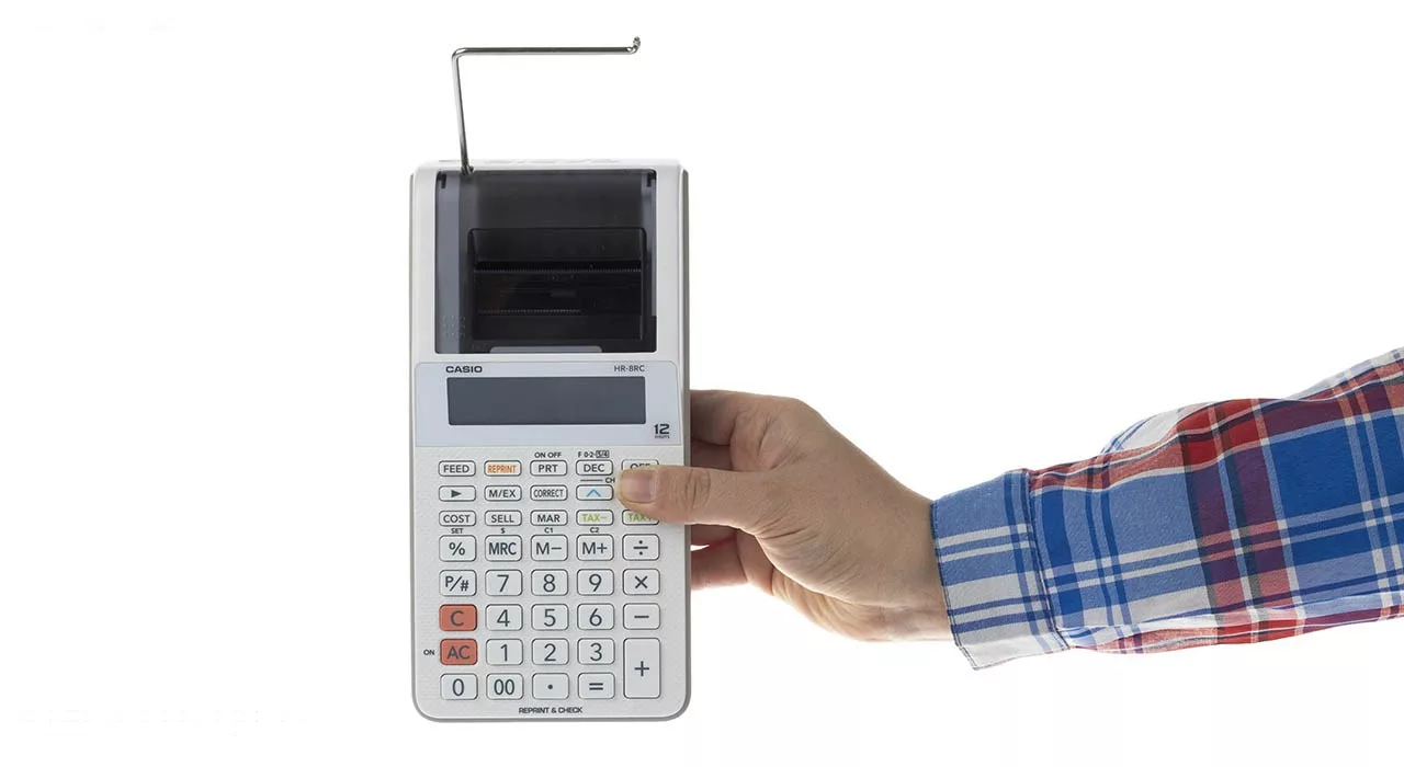 ماشین حساب کاسیو مدل HR-8RC-BK