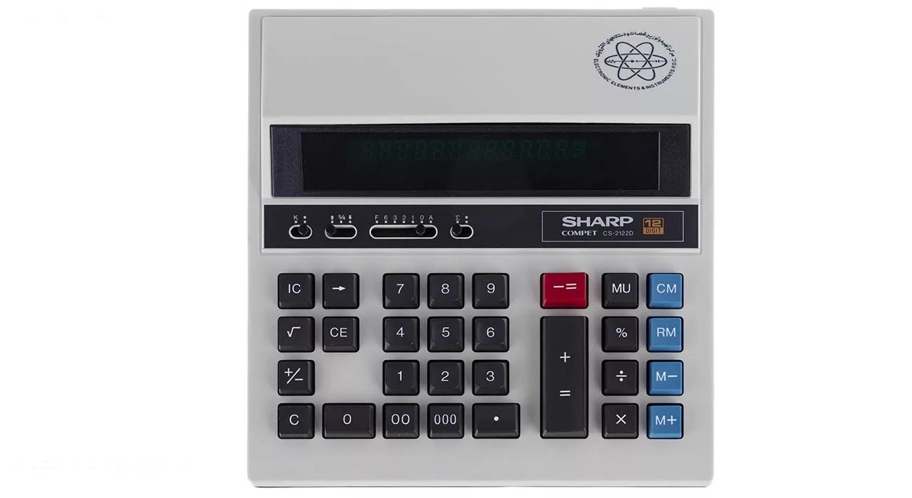 ماشین حساب شارپ ژاپنی مدل CS-2122D