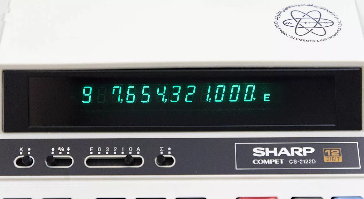 ماشین حساب شارپ ژاپنی مدل CS-2122D