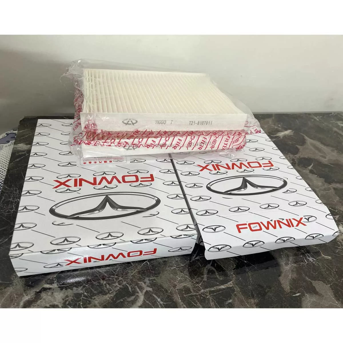 فیلتر کابین خودرو مدل T21 مناسب برای تیگو 5و7و8/فونیکسFX/ایکس 55 بسته 24 عددی