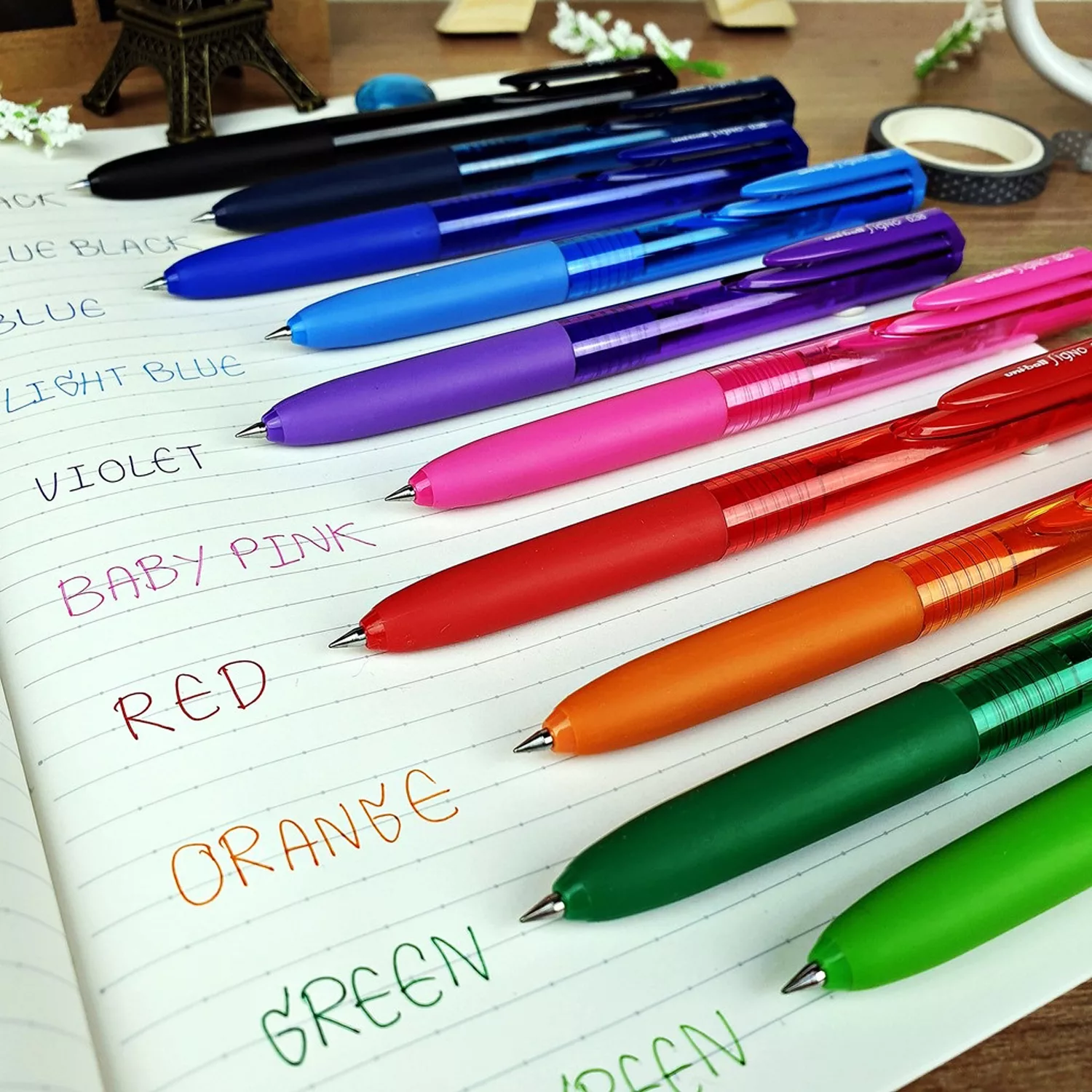 روان نویس یونی بال مدل my bujo Light color بسته 12 عددی