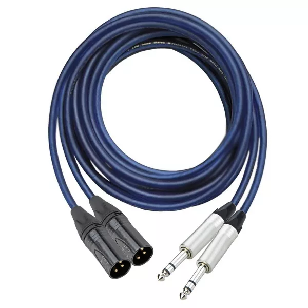 کابل اسپیکر دو کنون نر به دو بنون مدل بالانس طول 3 متر