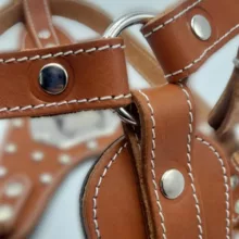 قلاده کمری سگ رومیتو طرح چرمی مدل گلادیاتور 1