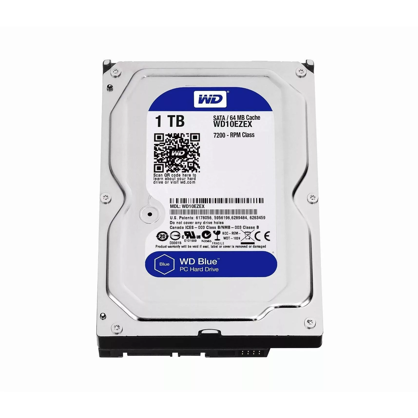 هارددیسک اینترنال وسترن دیجیتال مدل Blue WD10EZEX ظرفیت 1 ترابایت