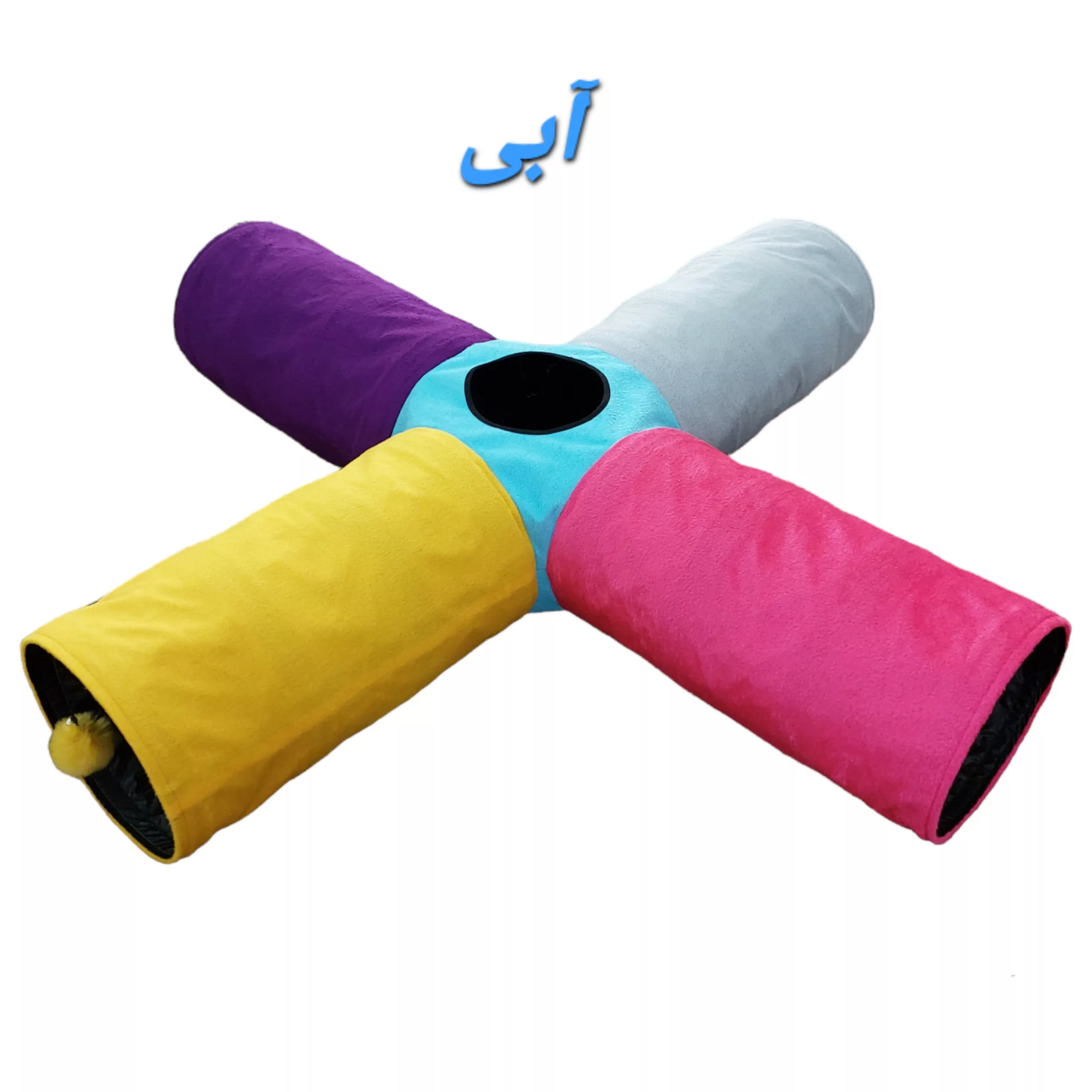 اسباب بازی گربه آدریاناپت کو مدل تونل چهار کانال طرح بلند رنگارنگ