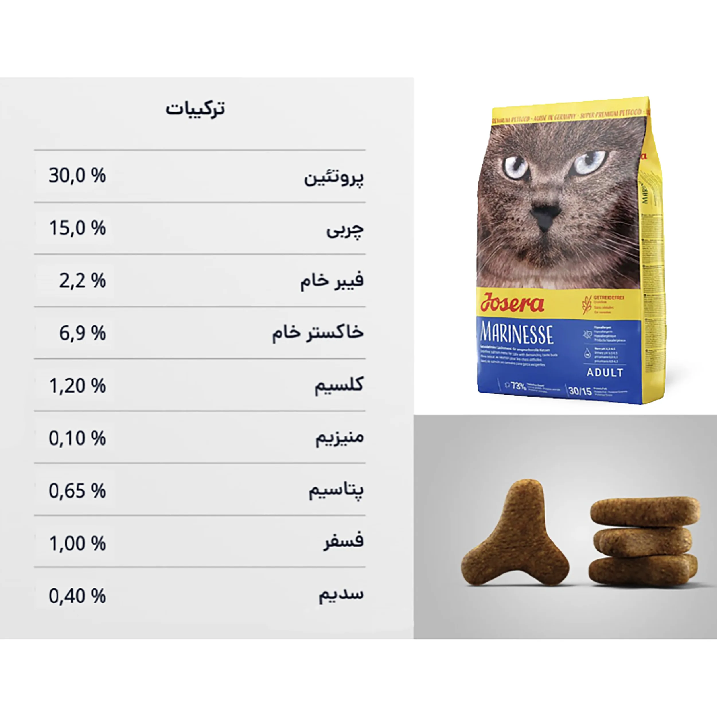 غذای خشک گربه جوسرا مدل Marinesse ضد حساسیت وزن 2 کیلوگرم