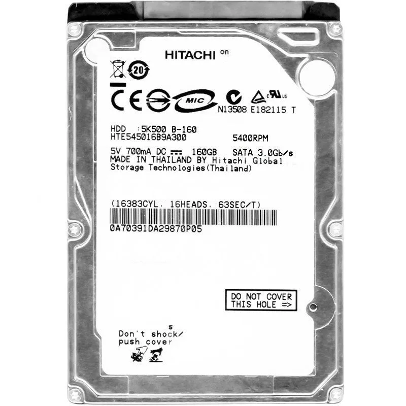 هارددیسک اینترنال هیتاچی مدل 5K500 B160 ظرفیت 160 گیگابایت