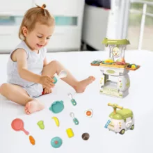 ست اسباب بازی آشپزخانه مدل اجاق گاز بخاردار طرح 2in1 کد 666-71A