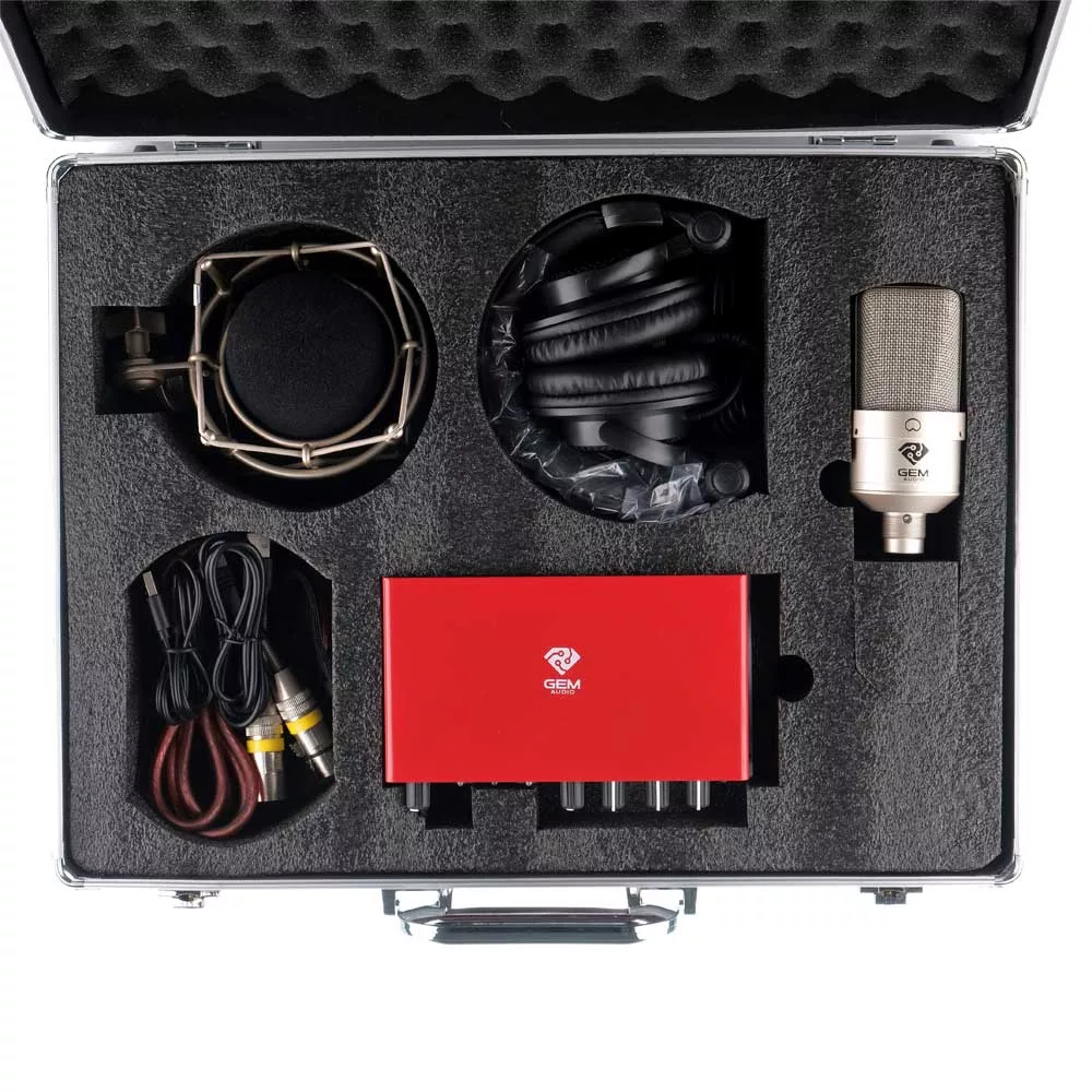 میکروفون استودیویی جم آدیو مدل GA-103 به همراه کارت صدا و هدفون