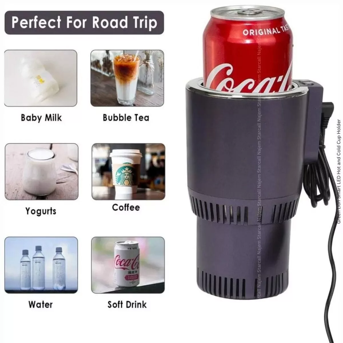 جا لیوانی خودرو گرین لاین مدل SMART LED CUP HOLDER