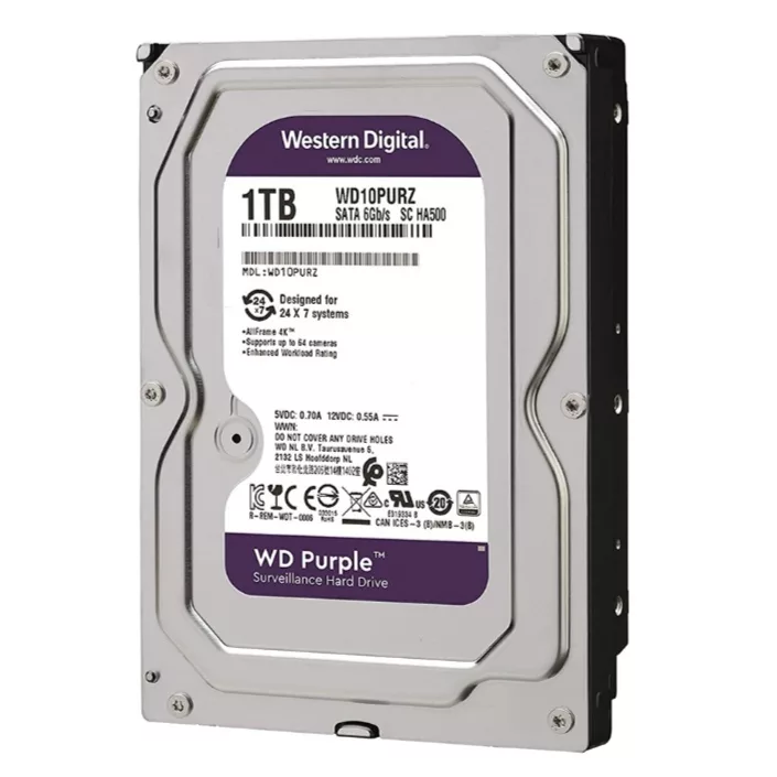 هارد دیسک اینترنال وسترن دیجیتال مدل WD10PURZ ظرفیت 1 ترابایت
