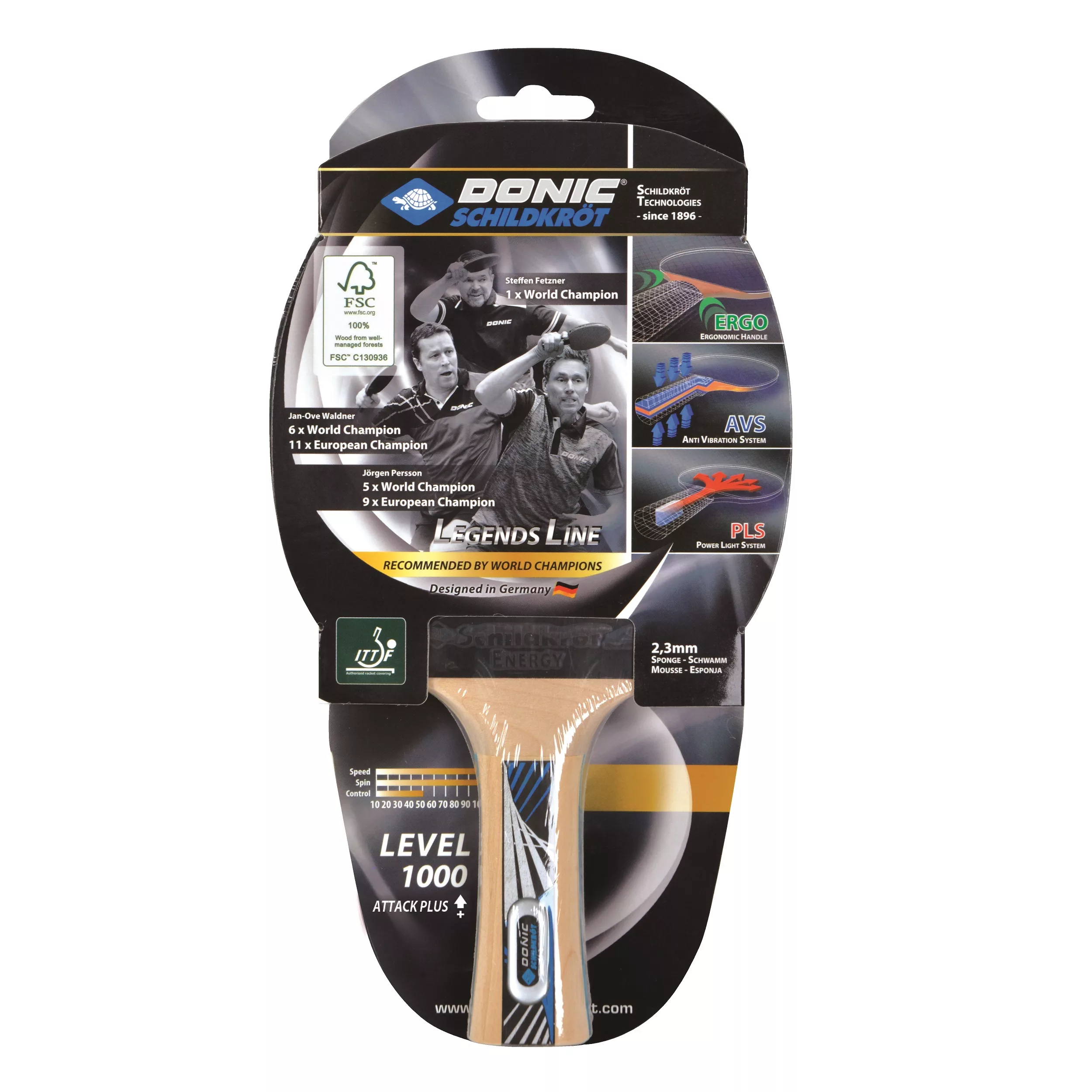 راکت پینگ پنگ دونیک مدل Legends Line 1000