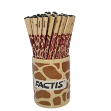 مداد مشکی فکتیس طرح حیوانات بسته 72 عددی همراه با ماگ