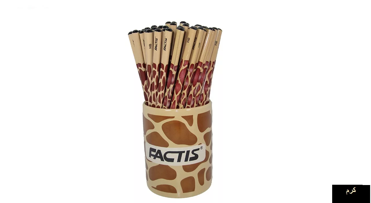 مداد مشکی فکتیس طرح حیوانات بسته 72 عددی همراه با ماگ