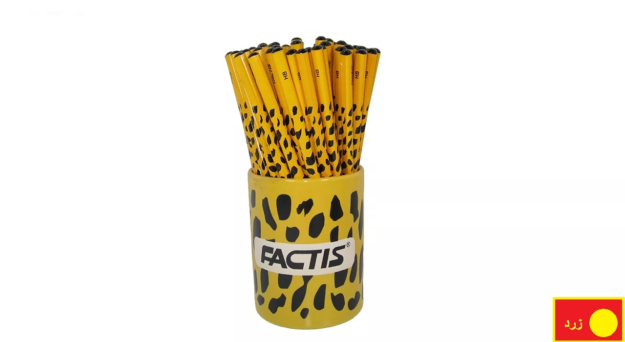 مداد مشکی فکتیس طرح حیوانات بسته 72 عددی همراه با ماگ