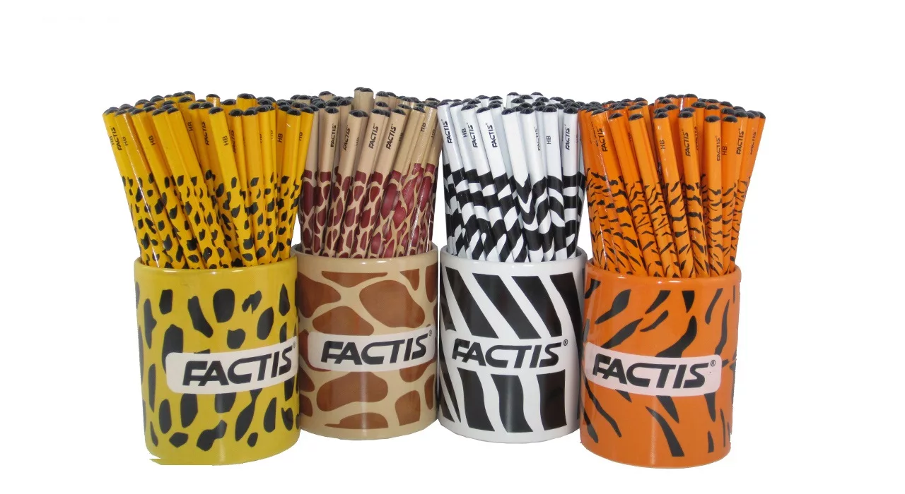 مداد مشکی فکتیس طرح حیوانات بسته 72 عددی همراه با ماگ