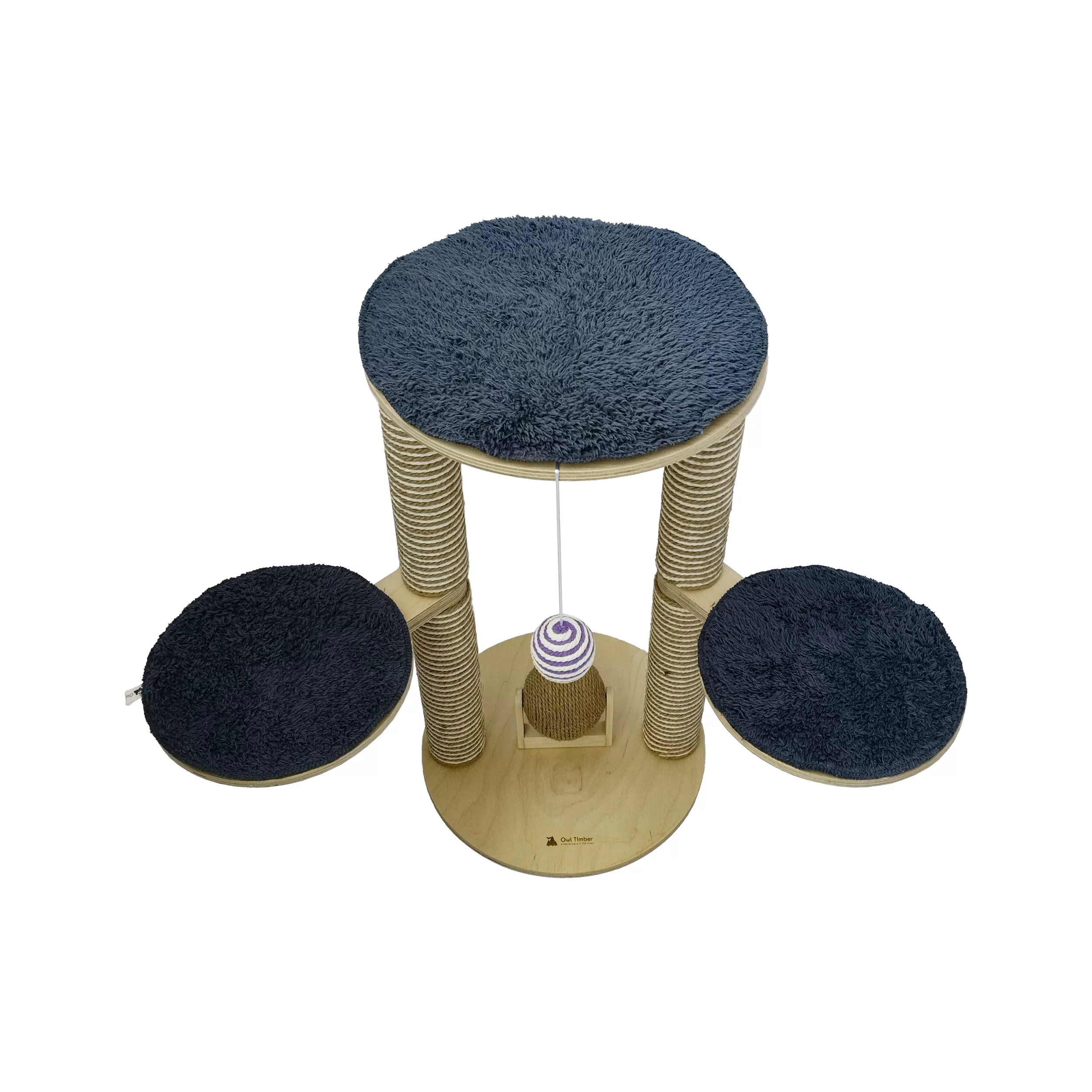 اسکرچر گربه تیمبر اوول مدل Cat scratcher tree - Multi-level tower