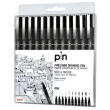 راپید یونی بال مدل fineliner مجموعه 12 عددی