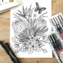 راپید یونی بال مدل uniball fineliner raphid مجموعه 11 عددی