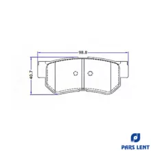 لنت ترمز عقب لنت پارس کد 23543 مناسب برای هیوندای توسان