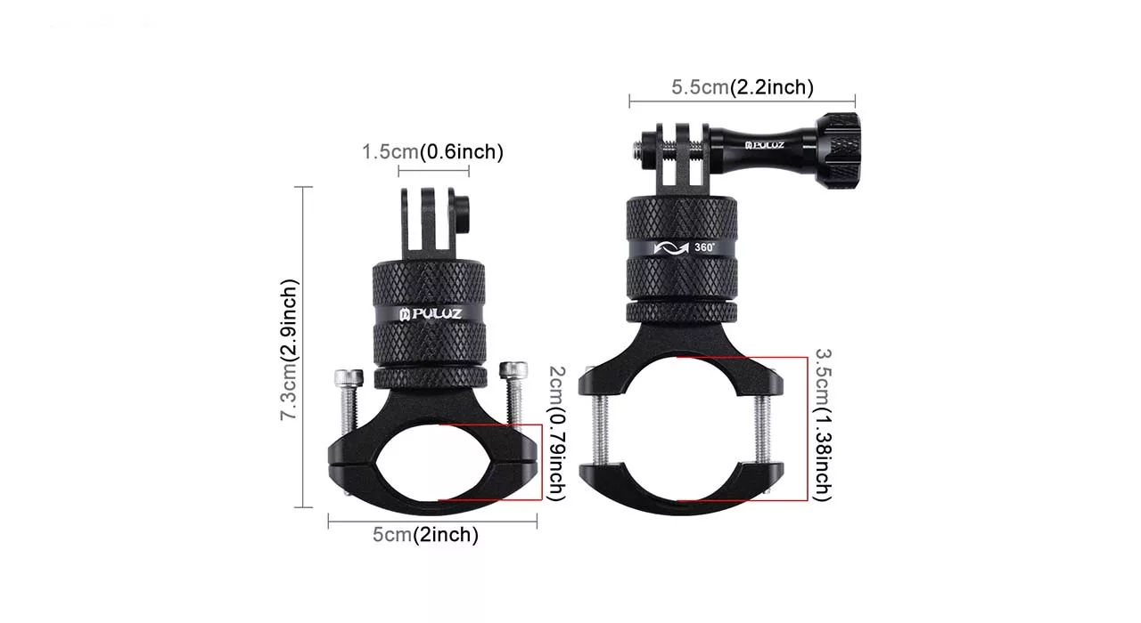 گیره و اتصالات پلوز مدل 360Degree Rotation Handlebar Mount مناسب دوربین ورزشی گوپرو