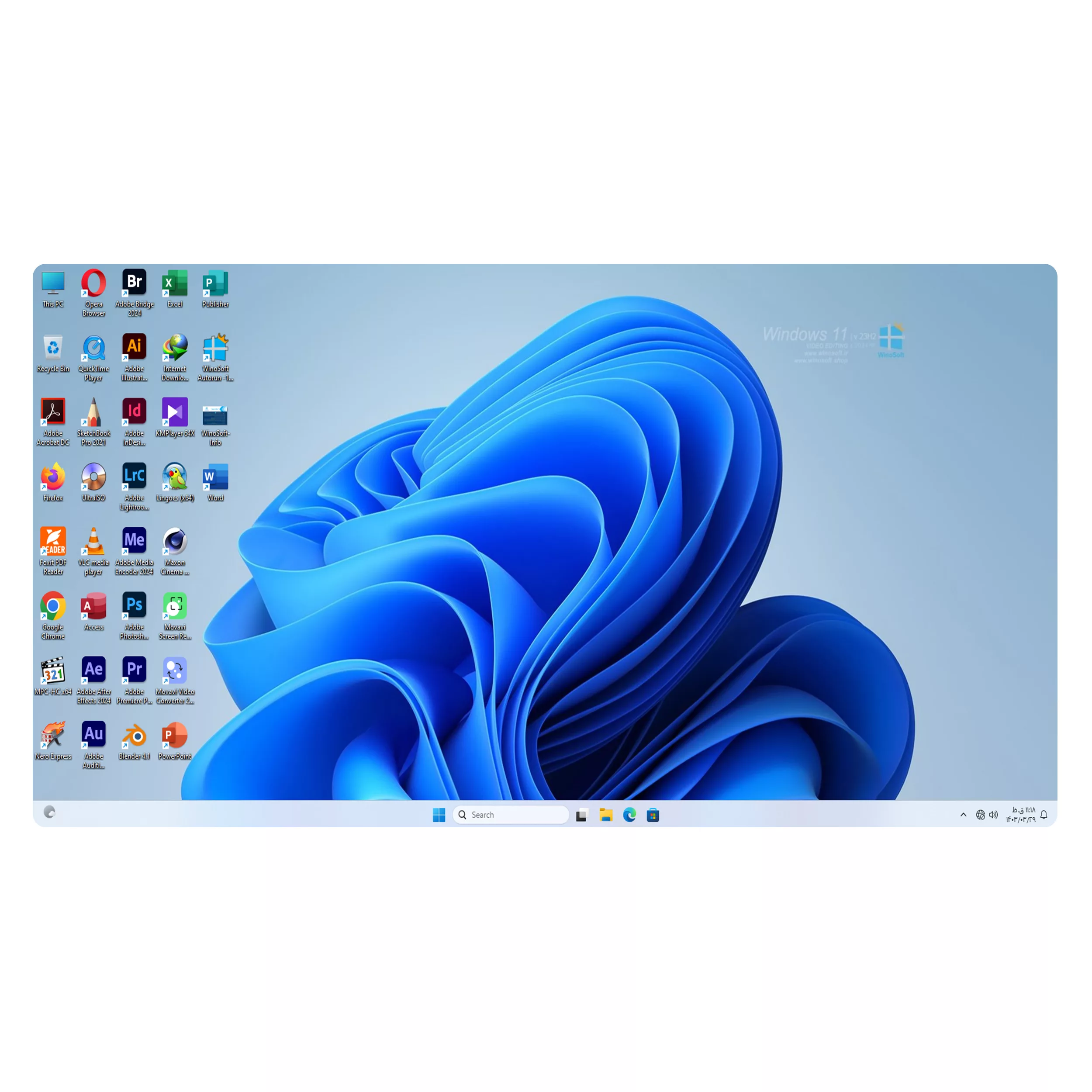 سیستم عامل ویندوز 11 نسخه تدوین 2024 با نصب همزمان آنتی ویروس و نرم افزارها نشر وینوسافت