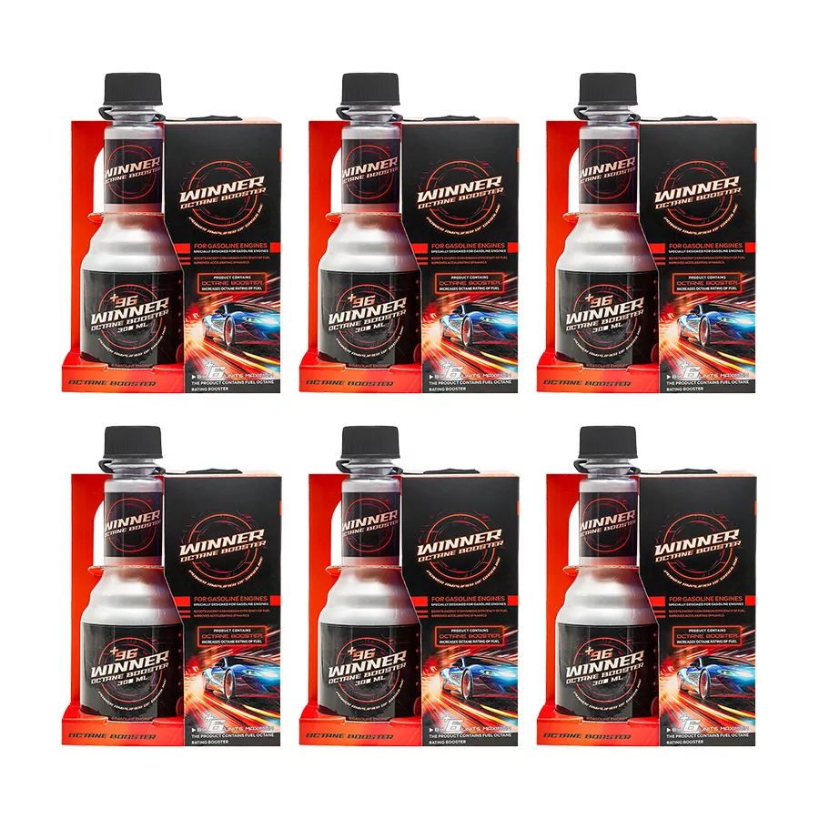 اکتان بوستر و مکمل سوخت خودرو بنزینی وینر مدل 300 حجم 300 میلی لیتر بسته 6 عددی