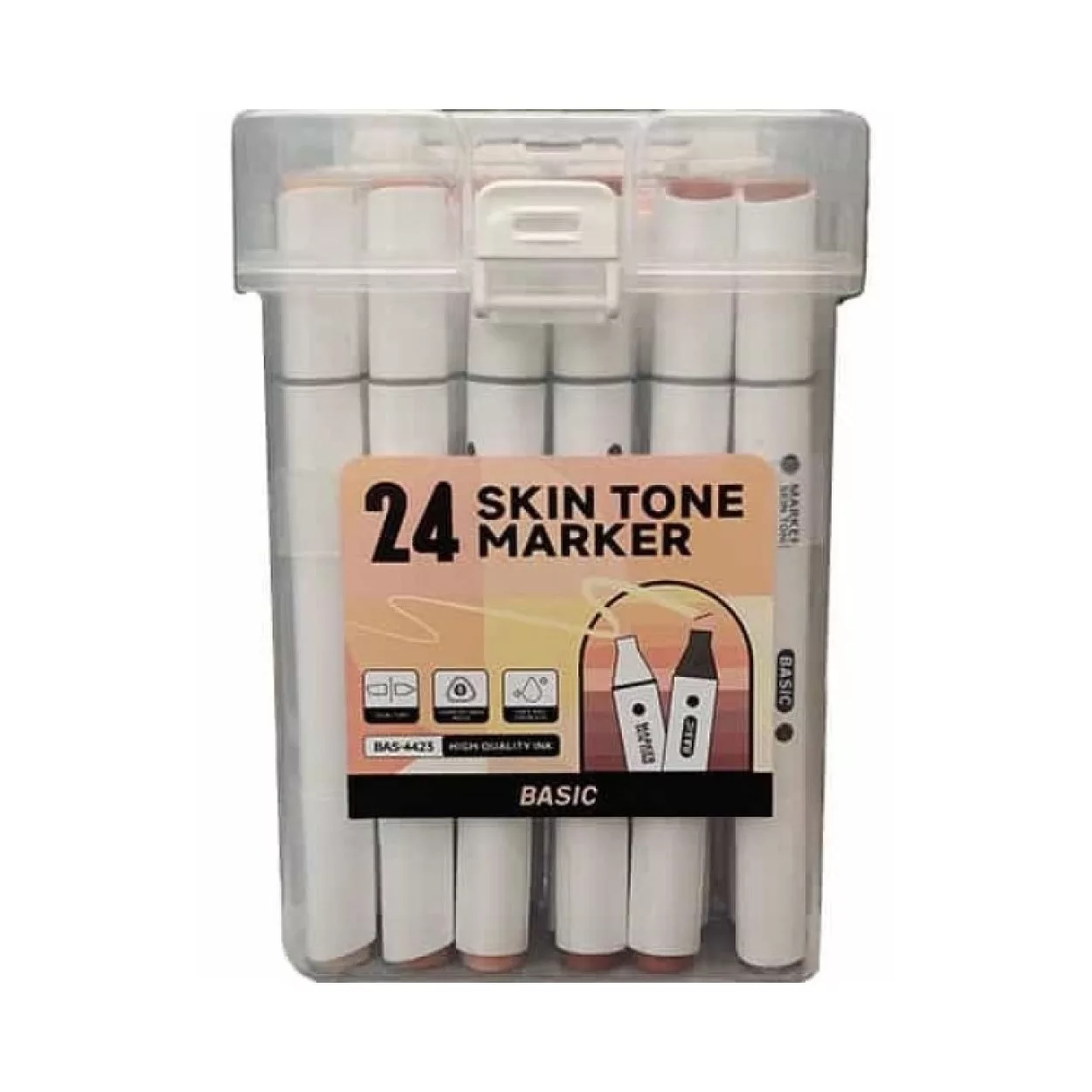 ماژیک راندو بیسیک مدل Brush طرح طیف پوست به همراه دفتر بسته 25 عددی