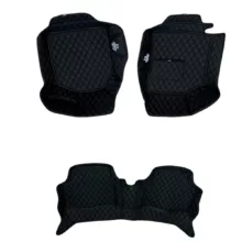 کفپوش خودرو شش بعدی  طرح گلدوزی مدل SR18 مناسب برای کوییک