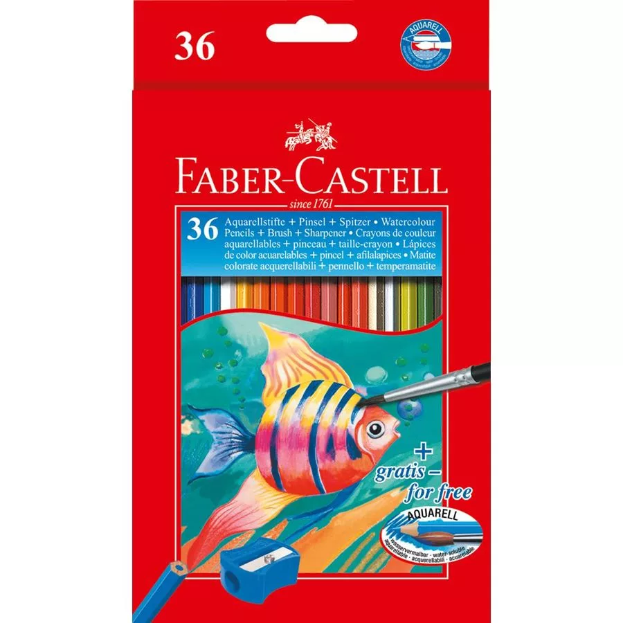 مداد آبرنگی 36 رنگ فابر کاستل مدل Aquarell