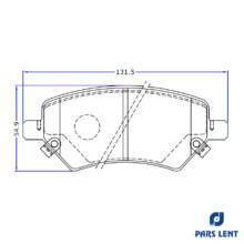 لنت ترمز جلو لنت پارس مدل PL80139-1 مناسب برای ام وی ام X33