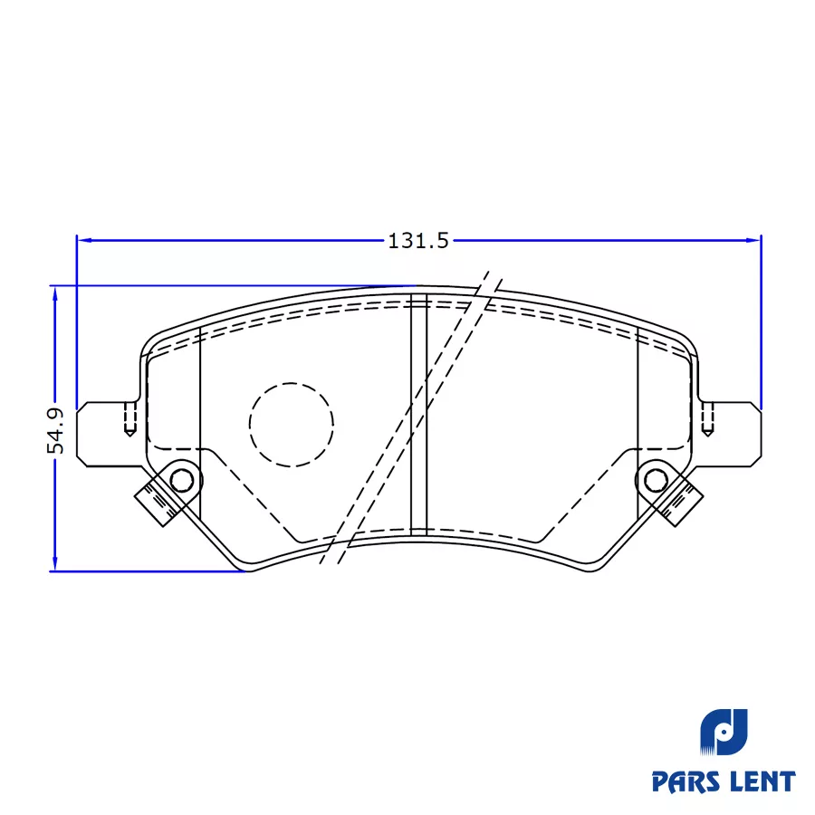 لنت ترمز جلو لنت پارس مدل PL80139-1 مناسب برای ام وی ام X33